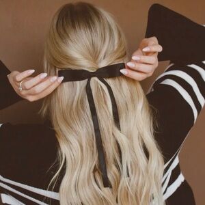 Satin Ribbon Long Bow Clip (3104)